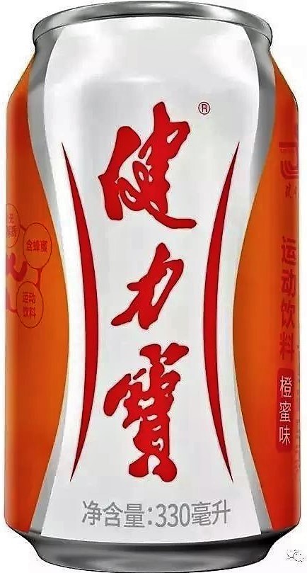 健力宝 碳酸运动饮料 橙蜜味 330ml